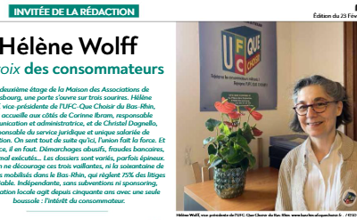 Hélène Wolff et l’UFC-Que Choisir à la Une de Maxi-Flash